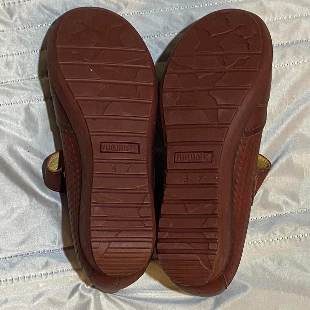 Pikolinos Brown leather Mary Jane shoes size 37 - Picture 5 of 5